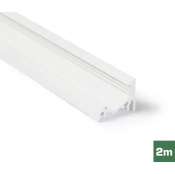 kabelová chránička AL profil FKU60 BC/UX pro LED, bez plexi, 2m, bílý lak