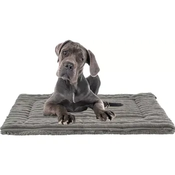 Pelíšek pro psa TRIXIE Podložka LONNI, manšestrový plyš, šedá 130 x 90 cm