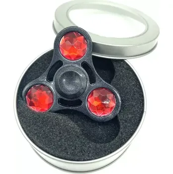 Gadget Černý fidget spinner HQ červený diamant
