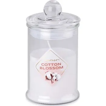 Svíčka Emocio Sklo 60x112 mm se skleněným víčkem Cotton Blossom vonná svíčka 85 gram 277 gram