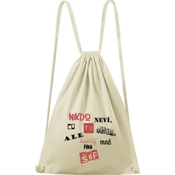 Městský batoh DOBRÝ TRIKO Bavlněný batoh s potiskem Šéf Barva: Natural
