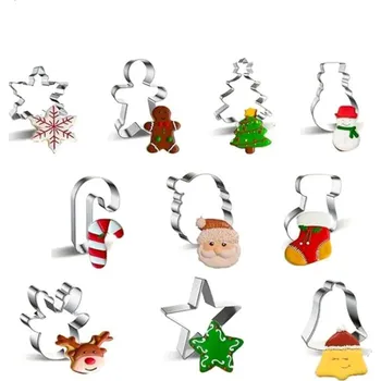 Vánoční dekorace upečme si sami Sada 9 ks vykrajovátek / nerez