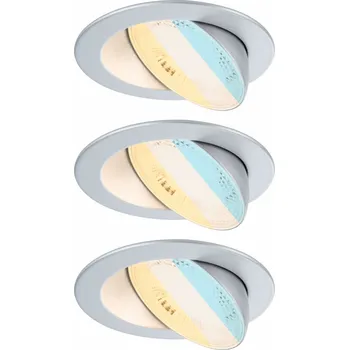 Svítidlo PAULMANN LED vestavné svítidlo White Select Aumus 3ks sada kruhové 105mm 90° 3x5W 230V stmívatelné 2700 - 6500K matný chrom