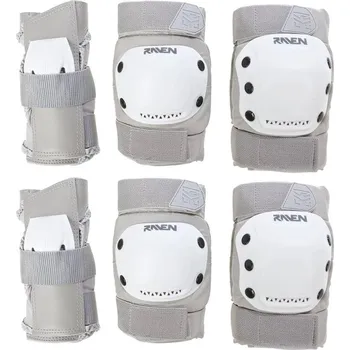 Chránič kolene Raven Dexard white/grey sada chráničů L