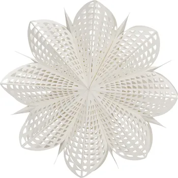 Vánoční dekorace House Doctor, Vánoční dekorační hvězda z papíru Star Gint, velká 45 cm | Bílá