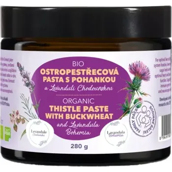 Přírodní produkt Levandulové údolí BIO Ostropestřecová pasta s pohankou a Levandulí Chodouňskou Rodinné balení, 280 g