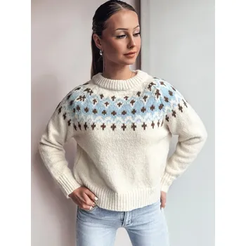 Dámské oblečení Dámský svetr SKADOVA jasnoběžný DStreet šedá 3118454