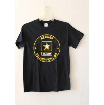 Pánské tričko Gildan Triko, tričko s potiskem RETIRED krátký rukáv - černé Velikost: M