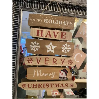 Cedule dřevěná vánoční