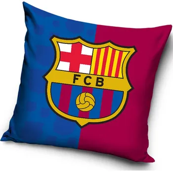 Povlak na dekorativní polštářek Carbotex Povlak na polštářek 40 x 40 cm FC Barcelona erb