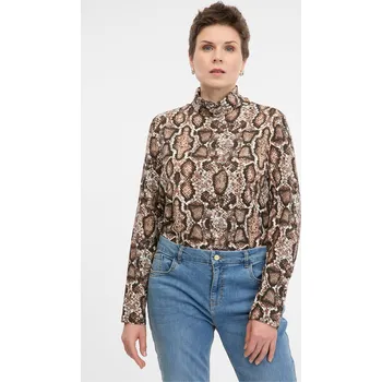 Dámské tričko Béžové dámské tričko s dlouhým rukávem ORSAY - Dámské Orsay hnědá 3127704