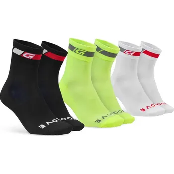 GRIPGRAB Cyklistické ponožky Tricolore Regular Cut Summer Socks 3-Pack 44/47 VÍCEBAREVNÁ