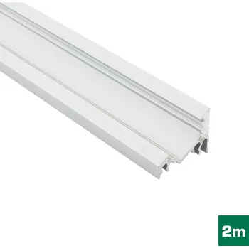 kabelová chránička AL profil FKU60 BC/UX pro LED, bez plexi, 2m, elox