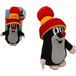 Krtek s kulichem červeno žlutým 15 cm