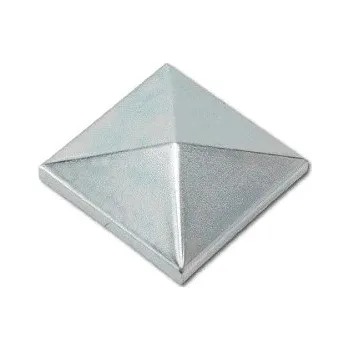 Příslušenství pro plot Ocelová čtvercová krytka na sloupek 30x30mm - Zinek