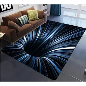 Koberec Vesmírný 3D koberec s optickou iluzí – moderní interiér (Vytvořte optickou iluzi v místnosti díky 3D efektu koberece)