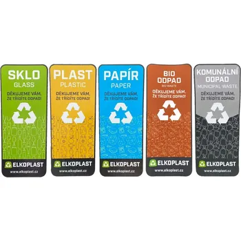 Popelnice Elkoplast Samolepky na koše a popelnice - plasty