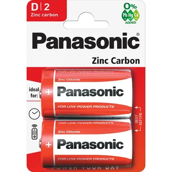 Panasonic Zinc Carbon R20RZ/2BP 2 ks