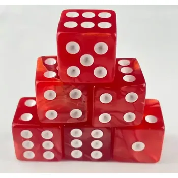 Hrací kostka Hrací kostka červeno-bílá