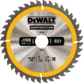Pilový kotouč DeWALT Příslušenství - Pilový kotouč 190x30 mm, 40 zubů DT1945