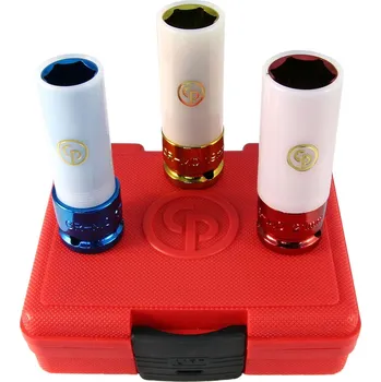 Gola sada KRAFTWERKTOOLS AKCE CP: Souprava nástavců 1/2" 17-21mm prodloužené kované s plastem 3ks SS413WP