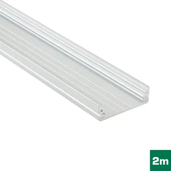 AL profil FKU15 G/W pro LED, bez plexi, 2m, surový