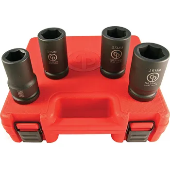 Gola sada KRAFTWERKTOOLS AKCE CP: Souprava nástavců 1" 27-36mm prodloužené kované 4ks SS814D