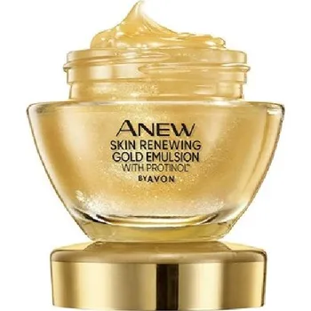 Pleťový krém Avon Anew Skin Renewing Gold Emulsion Night Cream hydratační noční krém proti vráskám 50 ml