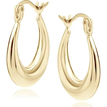 Náušnice Olivie Stříbrné oválné náušnice GOLD 9237 Ag 925; ≤3,8 g.