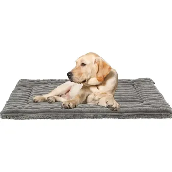 Pelíšek pro psa TRIXIE Podložka LONNI, manšestrový plyš, šedá 90 x 65 cm