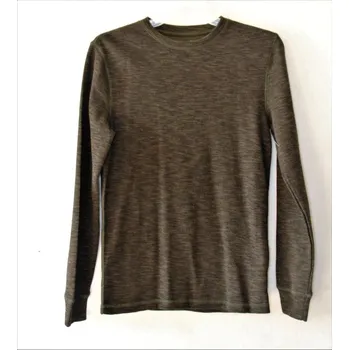 Pánské tričko Triko pánské s dlouhým rukávem Faded Glory - zelené žíhané Velikost: L