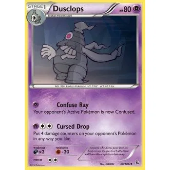 Sběratelská karetní hra Pokémon FLF 039/106 Dusclops - Flashfire Stav: Excellent, Verze: NORMAL