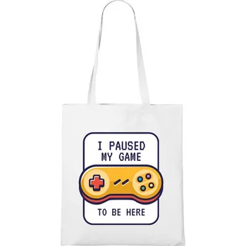 DOBRÝ TRIKO Bavlněná taška s potiskem To be here Barva: Bílá