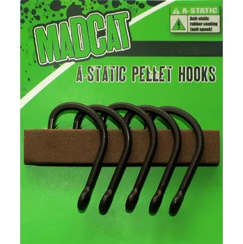 Rybářský háček MADCAT sumcový háček A-Static PELLET Hooks 3/0, 5ks (Háček na sumce s antistatickou úpravou.)