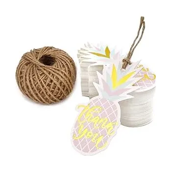 Dárková visačka Dárkové visačky s jutovou šňůrou - 100 kusů