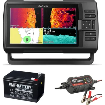 Echolot Sonar Garmin Striker Vivid 9sv + sonda GT52HW-TM + Baterie 12Ah + Nabíječka 1,2A
