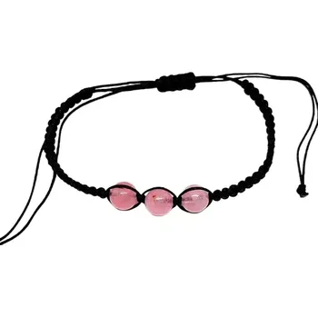 Náramek Jadeit růžový, náramek shamballa