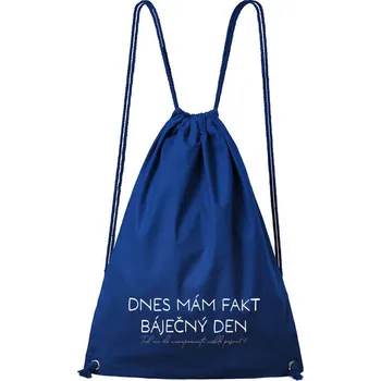 Městský batoh DOBRÝ TRIKO Bavlněný batoh s potiskem Báječný den Barva: Královsky modrá