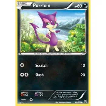 Karetní hra Pokémon BLW 066/114 Purrloin - Black & White Stav: Excellent, Verze: NORMAL