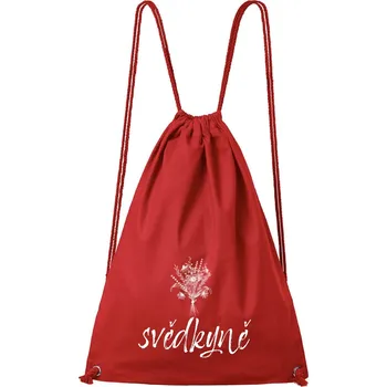 DOBRÝ TRIKO Bavlněný batoh Svědkyně kytice Barva: Červená