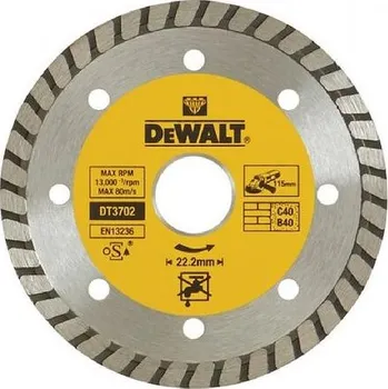 Řezný kotouč DeWALT Příslušenství - Diamantový řezný kotouč na tvrdé materiály 115x22,2 mm DT3702