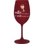 VELKÁ SKLENICE NA MALÉ PROBLÉMY - bordo sklenička na víno s nápisem 350 ml