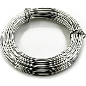 Hobby drát Hliníkový drát 2mm stříbrný pro French Knitting 12m