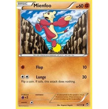 Sběratelská karetní hra Pokémon FFI 056/111 Mienfoo - Furious Fists Stav: Excellent, Verze: NORMAL