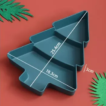 Plastová servírovací miska - VÁNOČNÍ STROMEČEK - ZELENÁ (Značka: JIMVIP)