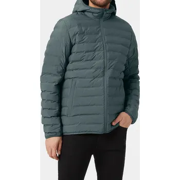 Pánská Zateplená bunda HELLY HANSEN MONO MATERIAL HOODED INSULATOR 53496_609 – Šedá S