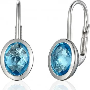 Náušnice Gems, Originální náušnice Devon, bílé zlato a modré topazy (blue topazy), 585-38-3-4487.1B00.0.00.603.08