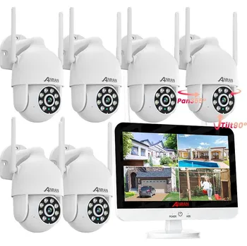 DVR/NVR/HVR záznamové zařízení WiFi kamerový systém ANRAN DW-17P2 50W s rozlišením 5MP / úložiště 1TB / 6x kamera