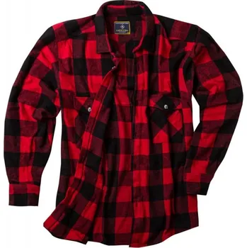 Pánská košile LAVECCHIA košile pánská LV-262A flanelová nadměrná velikost černá 6XL