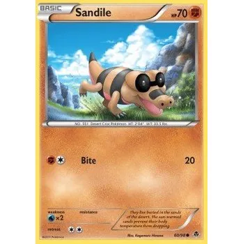 Sběratelská karetní hra Pokémon EPO 60/98 Sandile - Emerging Powers Stav: Near Mint, Verze: NORMAL